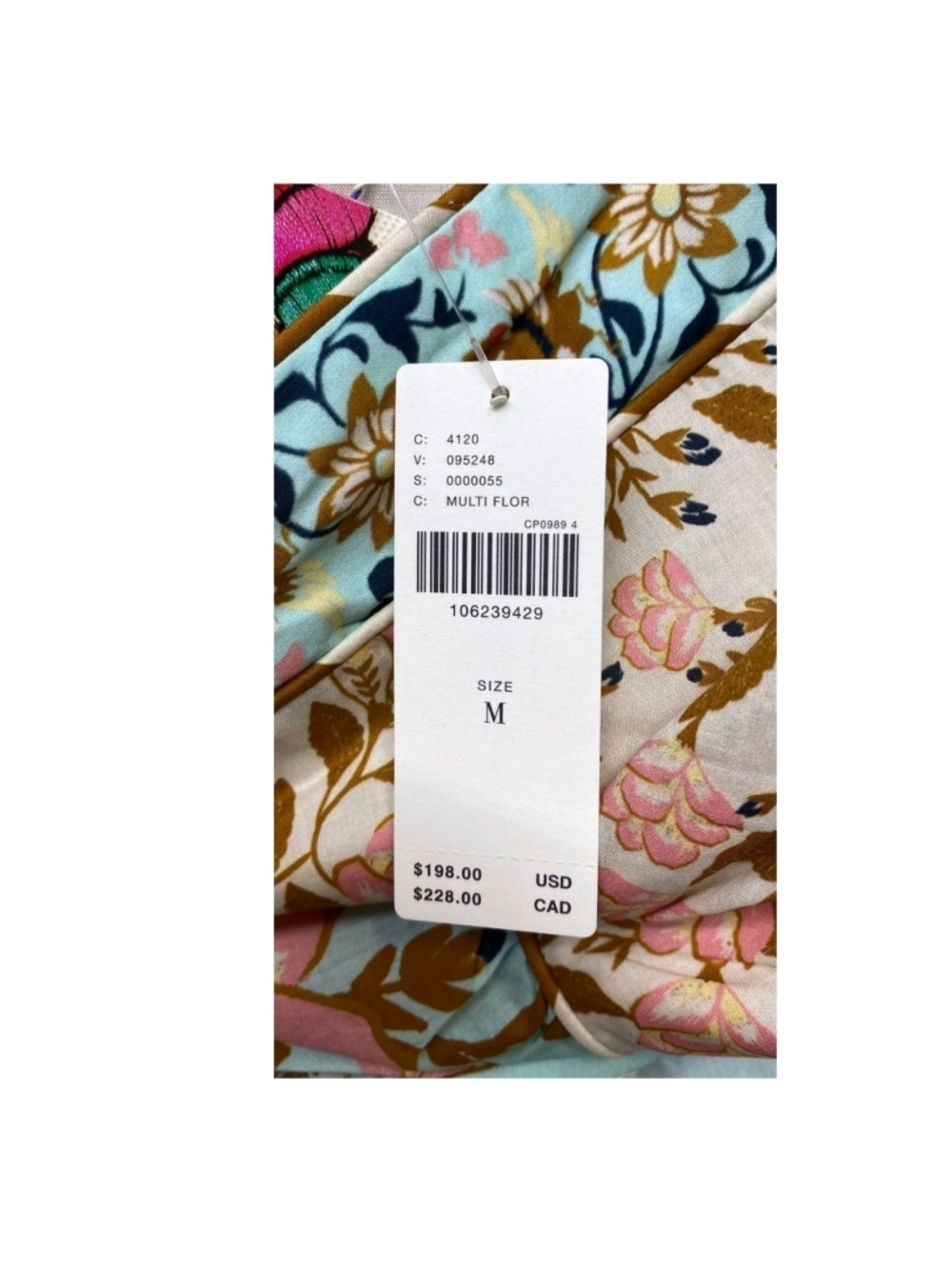 Farm Rio x Anthropologie Womens Drop Waist Floral Midi Skirt Size M Pastel Multi - Picture 4 of 6